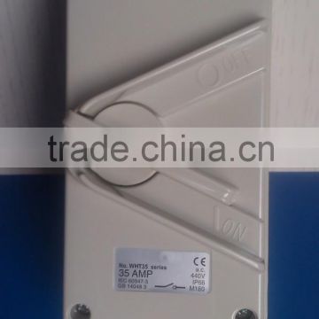 Weather protected Triple Pole Surface Switch 35A IP66(UKF-3 35, WHT 35)