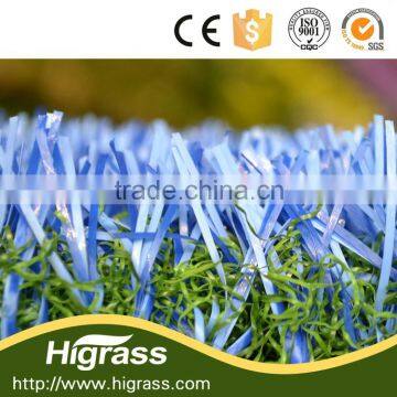 Blue anti-uv artificial grass manufacturer for playground