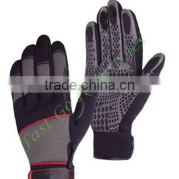 Amara Leather Spandex Mechanic Glove