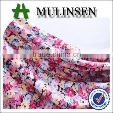 Shaoxing Mulinsen textile metallic viscose printed spun rayon fabric