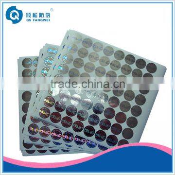Printing label sticker, certificate hologram stickers, hologram sticker sheet