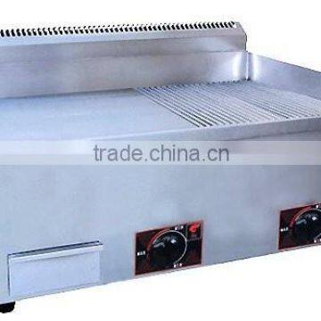 electric cast iron griddle, gas griddle(1/2flat&1/2 grooved)