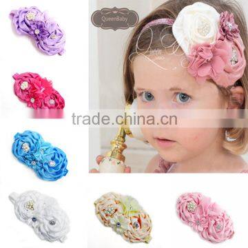 C69 Lovelly Kid Baby Girl Flower Headband Toddler Hair rose flower Band