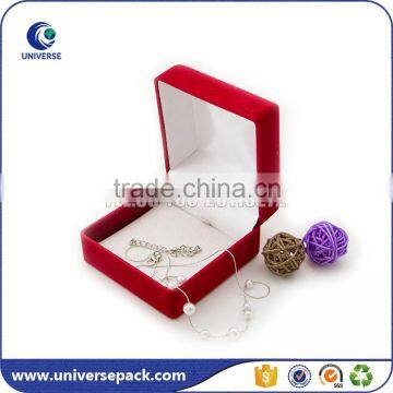 Red &Navy Blue Flocked Jewelry Boxes for Export Sale