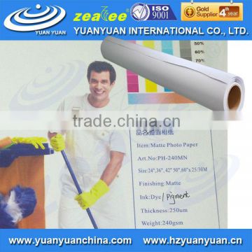 PH-240MN,0.61m Width Waterproof Matte Photo Paper For Pigment,Inkjet Media