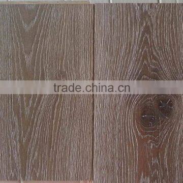 Multilayer European oak flooring smoked brushed and white oiled 1900x190x14/3mm,15/4mm