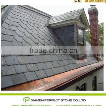 Antacid natural slate roof 4-7 mm thickness black slate roofing