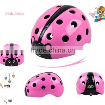 Cute Pink in mold eps quick release kids bike helmets