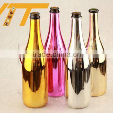 Factory direct sale glass bottles wholesale paint liquor bottlesof screw cap 750ml champagne bottles