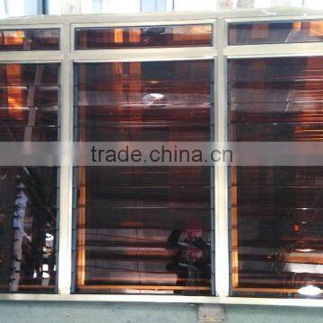 Alumium profile exterior glass louver ,6mm tempered glass window