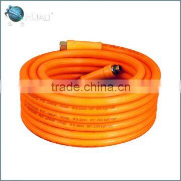 3 layers PVC high pressure knitted hose, Orange color PVC garden hose,knitted hose