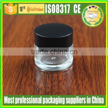 50 gram clear glass cream jar for face