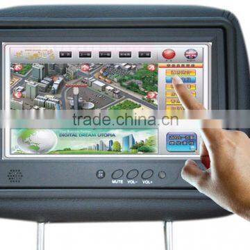 9'' inch LCD taxi digital AD touchscreen headrest