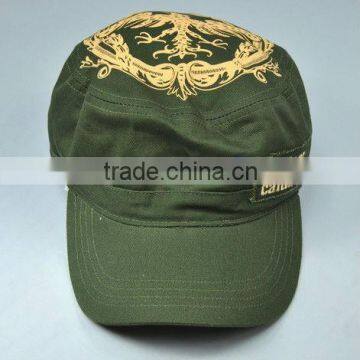 Army Green Military Cap, Flat top cap