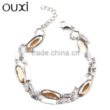 OUXI New popular champagne stone bracelets Y50039