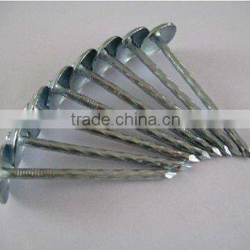 9gauge galvanized twist shank umbrella head roofing nail
