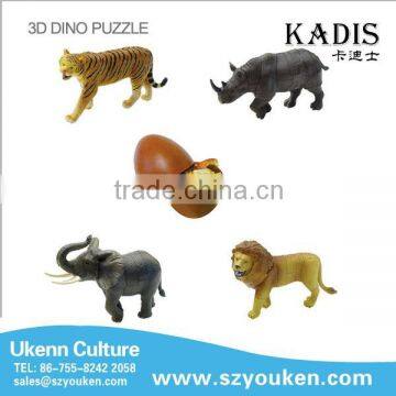 UKENN wholesale DIY educational toys 3d plastic non-toxic animal model toys for kids