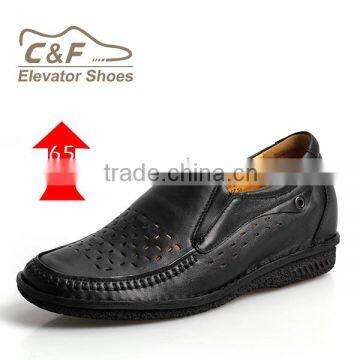 height increasing style genuine leather men shoes casual