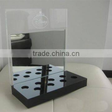 Acrylic Cosmetic Display Stand makeup display with mirror