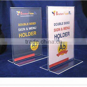 Hot-sale T-shaped clear acrylic menu holder