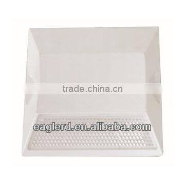 White plastic road studs with single reflector