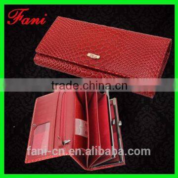 China Guangzhou Fani Leather Factory supplier wholesale luxury leather travel women wallet