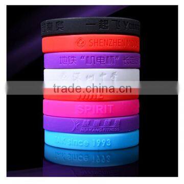 Special custom logo silicone rubber wristbands/silicone rubber wristbands