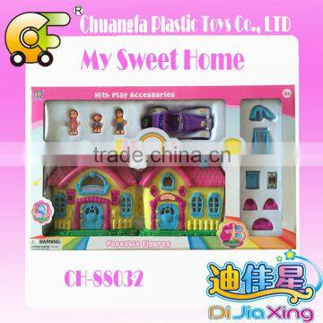 Wholesale Suitcase Villa Toys Plastic House Toys With Doll photo-2