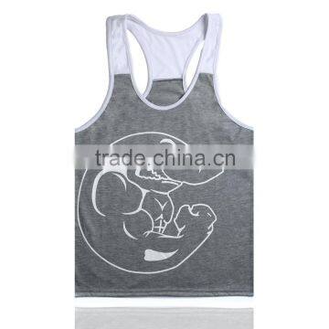 Yiwu Clothing Market OEM Elastne Men's Fitness Muscle Gym Tank Top