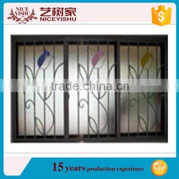 forged steel window grills / decorative wrought iron flower window grills