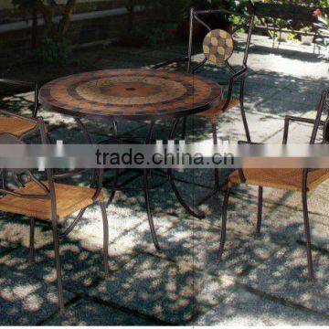 outdoor rattan ceramic furniture