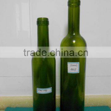 375ml and 500ml Antique Green Glass Olive Oil Bottle With Cork