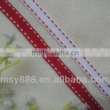 Saddle stitch grosgrain ribbon