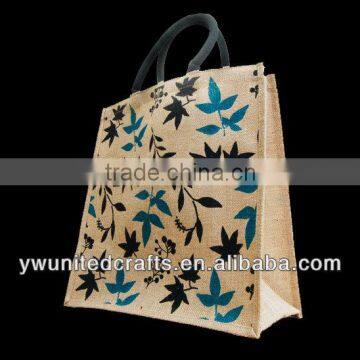 Jute Bag With Full Color Shopping Bag Fashion Design