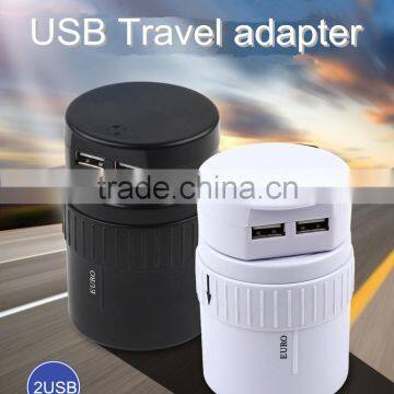 360-Degree Rotatable Universal Travel Adapter With Travel Plugs for UK,/US/EU/AUS Type photo-3