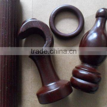 35mm Hot Sale Antique Wooden Curtain Rod photo-6