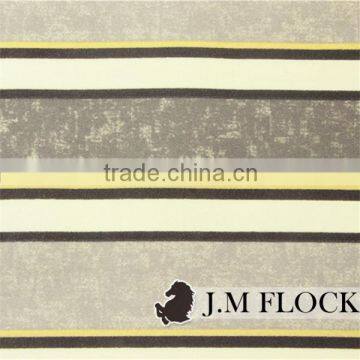 Grey and White Stripe Pattern Flock on Flock Flocked Fabrics African photo-4