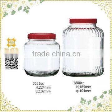 Promotional hot selling big clear pickles storage jar, food glass jar