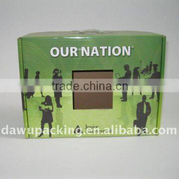 Custom print paper box packaging with window