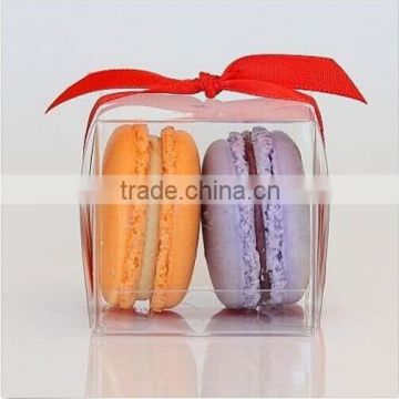 customized clear pp macaron boxes