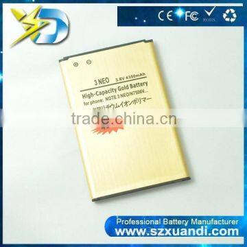 for samsung Note 3 neo gold label mobile phone rechargeable li-ion battery