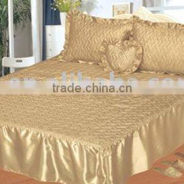 4pcs Satin Hot-Compressed Bedspread Set