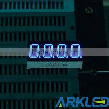 0.36 inch ,four digits seven segment LED display for countdown timer with blue color