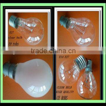 60W 100W E27 screw Clear frosted standard light bulb