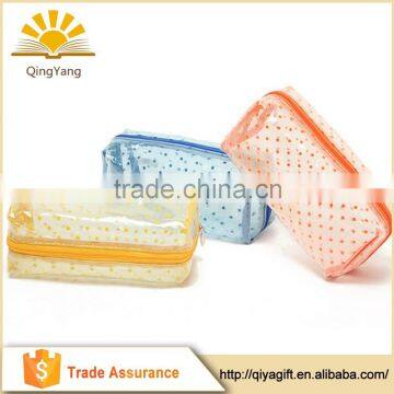 Promotional zipper custom printing school plastic pvc transparent clear pencil case