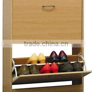 2015 2 layers wooden shoe cabinet for sale