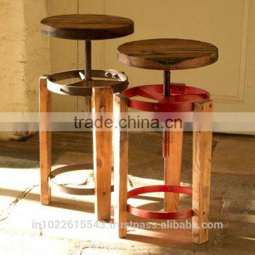 Industrial Reclaim wood Bar stool , industrial furniture wholesale