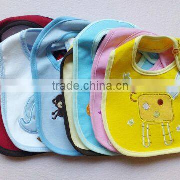 embroidery design and colorfull baby bibs