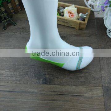 New design beautiful colorful sock classial style white/green stripe cotton