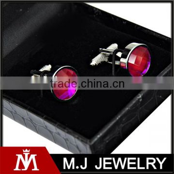 Fashion Ruby Stone Man Cufflinks Cuff Links Jewelry